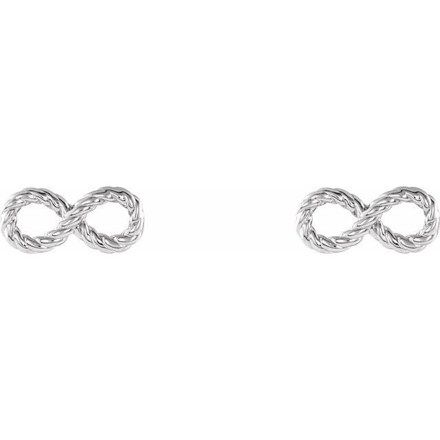 Sterling Silver Infinity-Inspired Rope Earrings 2