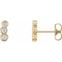14K Yellow .07 CTW Diamond Petite Ear Climbers 1