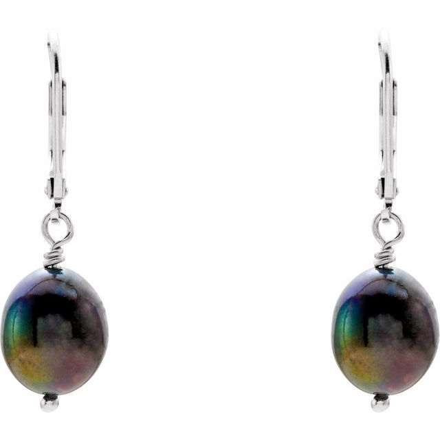 Freshwater Cultured Pearl Lever Back Earrings 2