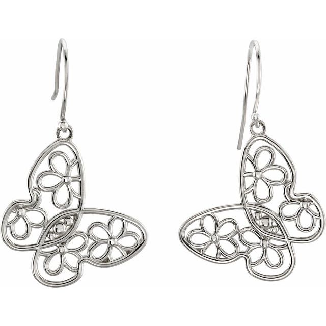 Sterling Silver Floral-Inspired Earrings 2