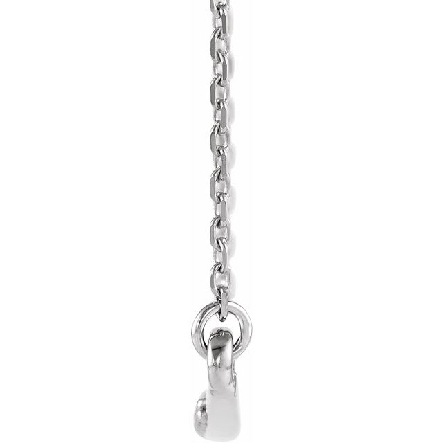 Sterling Silver .05 CTW Diamond Curved Bar 16-18" Necklace 2