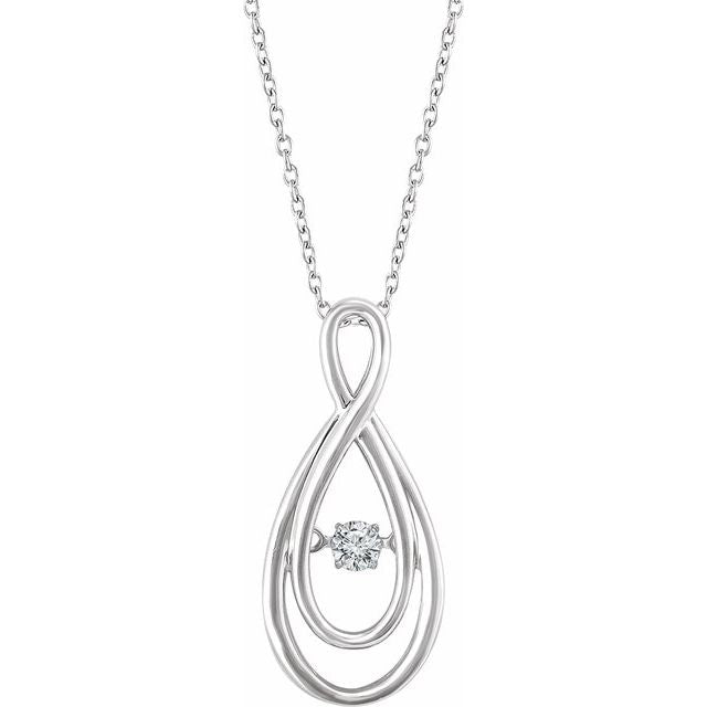 Sterling Silver 1/10 CT Mystara Diamond® 18" Necklace - TreasureFineJeweler