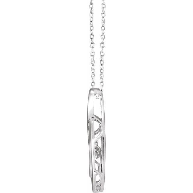 Sterling Silver 1/10 CT Mystara Diamond® 18" Necklace - TreasureFineJeweler