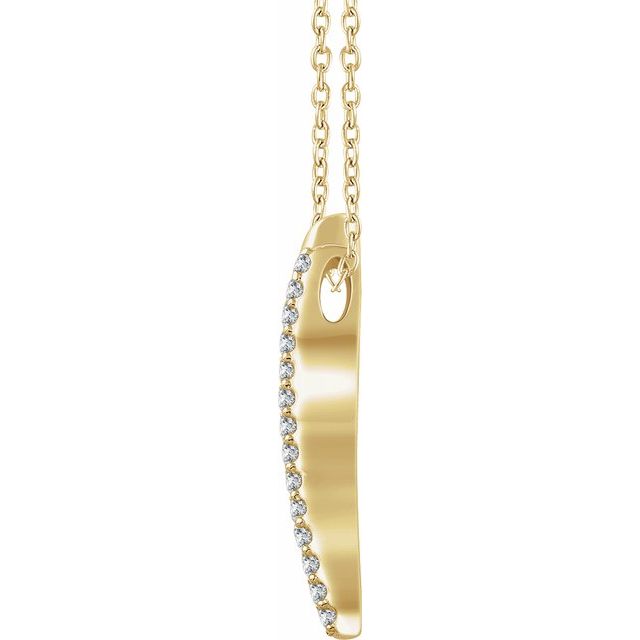 14K Yellow 1/5 CTW Diamond 16-18" Bar Necklace 2