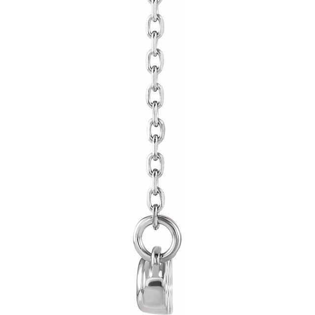 Sterling Silver 1/5 CTW Diamond Bezel-Set Bar 16-18" Necklace 2