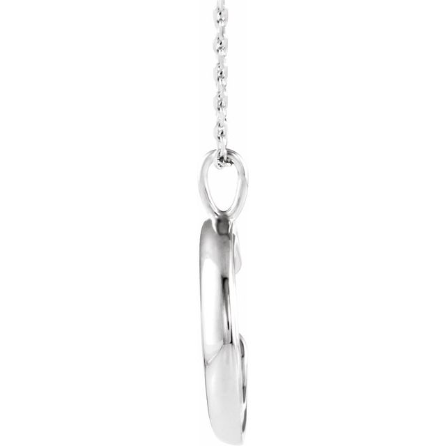 Sterling Silver Crescent Moon 16-18" Necklace 2