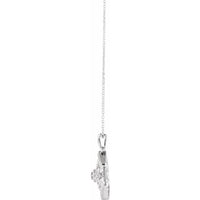 Sterling Silver  1/10 CTW Diamond Filigree 16-18" Necklace 2