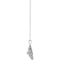 Sterling Silver 1/10 CTW Diamond Granulated Filigree 18" Necklace 2