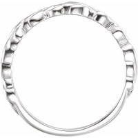 Sterling Silver Stackable Leaf Ring 2