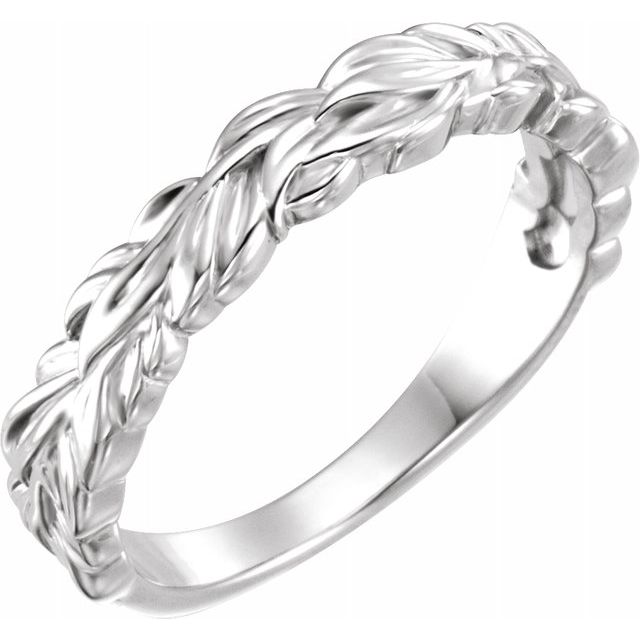 Sterling Silver Stackable Leaf Ring 1