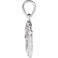 Platinum Youth Heart with Cross Pendant 2