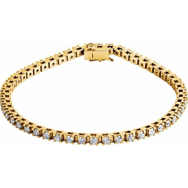 14K Yellow 3 1/2 CTW Diamond Line 7 1/4" Bracelet 1