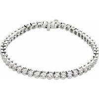 14K White 6 CTW Diamond Line 7.25" Bracelet 1