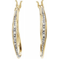 Diamond Hoop Earrings 2