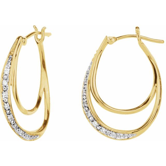 Diamond Hoop Earrings 1