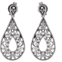 Sterling Silver 1/10 CTW Diamond Earrings 2