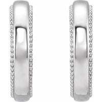 Sterling Silver Floral-Inspired Milgrain Hoop Earrings 2