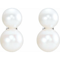 Sterling Silver Freshwater Cultured Pearl Ear Climbers 2
