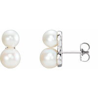 Sterling Silver Freshwater Cultured Pearl Ear Climbers 1