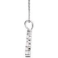 Sterling Silver Opal Halo-Style 18" Necklace 2