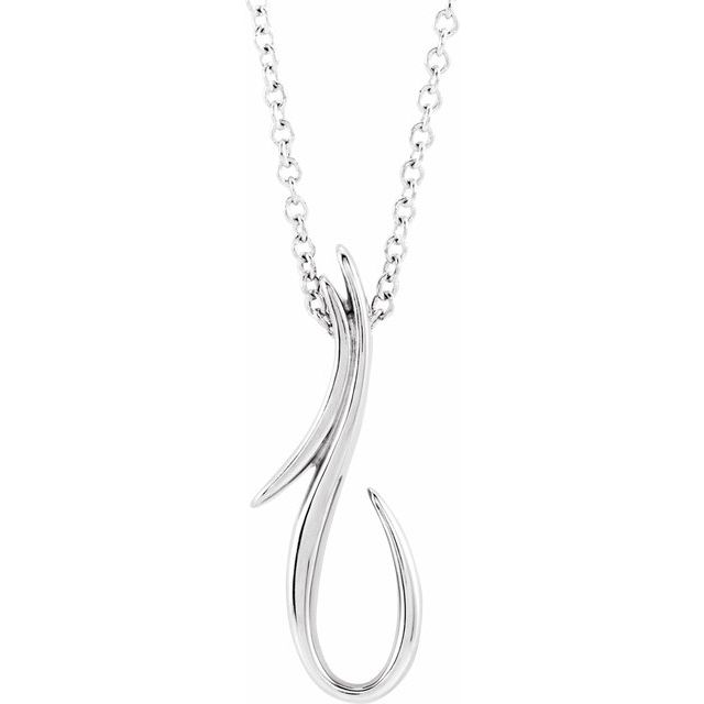 Sterling Silver Freeform 16-18" Necklace 1
