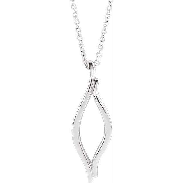Sterling Silver Freeform 16-18" Necklace 1