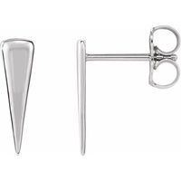 Sterling Silver 12x3.27 mm Triangle Earrings 1
