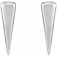 Sterling Silver 12x3.27 mm Triangle Earrings 2
