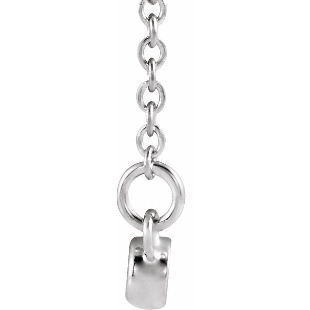 Sterling Silver Infinity-Inspired 16-18" Bar Necklace 2
