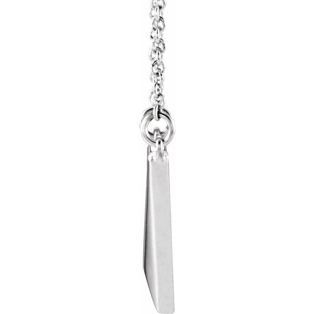 Sterling Silver "V" 16-18" Necklace 2