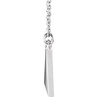 Sterling Silver "V" 16-18" Necklace 2