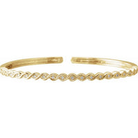 14K Yellow 1/6 CTW Diamond Stackable Bangle Bracelet 1