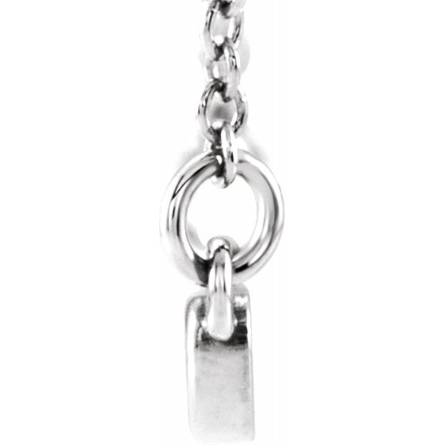 Sterling Silver Heart Bar 16-18" Necklace 2