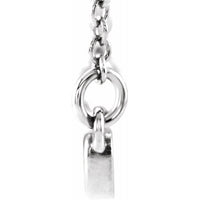 Sterling Silver Heart Bar 16-18" Necklace 2