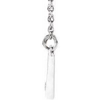 Sterling Silver .03 CTW Diamond Solitaire "V" 18" Necklace 2