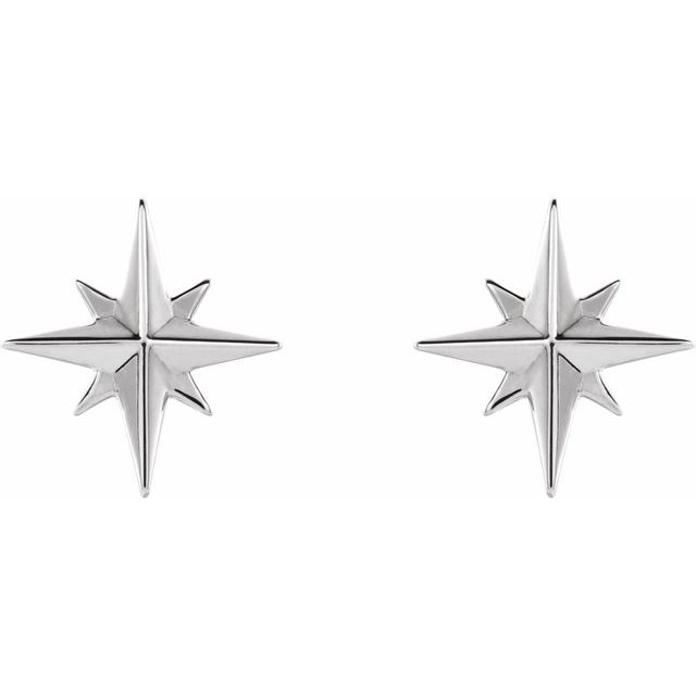 Sterling Silver Star Earrings 2