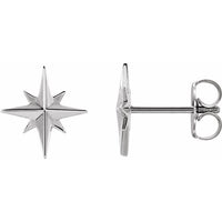 Sterling Silver Star Earrings 1