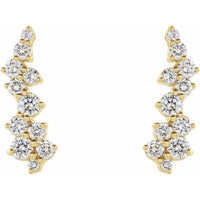 14K Yellow 3/8 CTW Diamond Ear Climbers 2