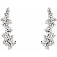 14K White 3/8 CTW Diamond Ear Climbers 2