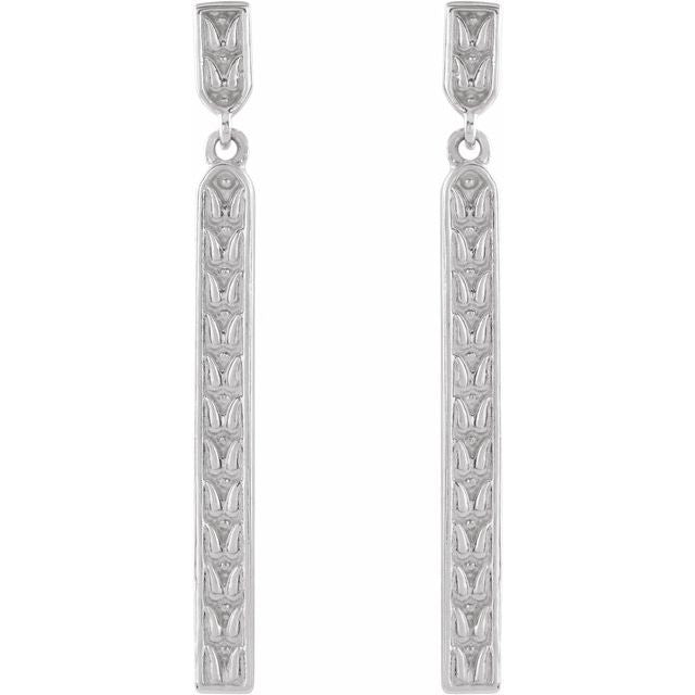 Sterling Silver Sculptural-Inspired Bar Earrings 2