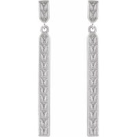 Sterling Silver Sculptural-Inspired Bar Earrings 2