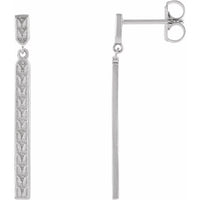 Sterling Silver Sculptural-Inspired Bar Earrings 1