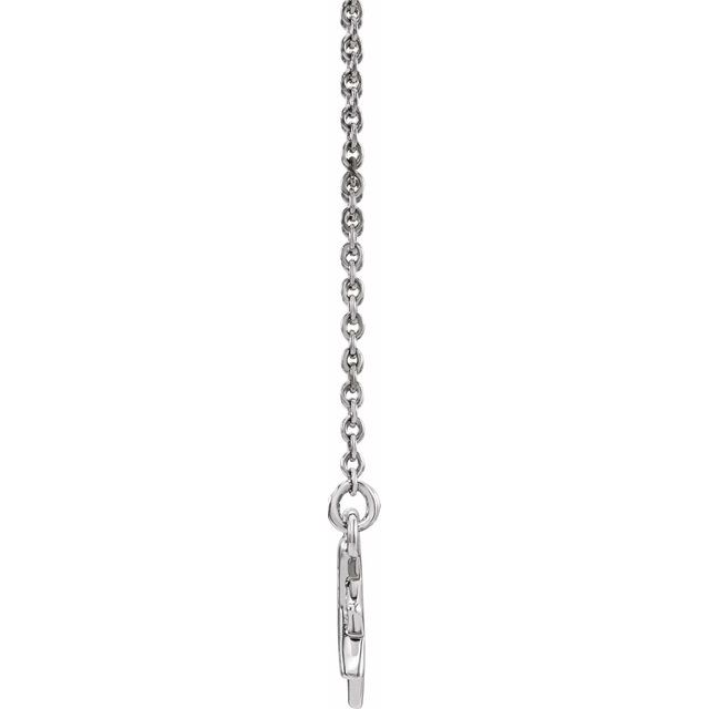 14K White .04 CTW Diamond Star 16-18" Necklace 2