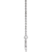 14K White .04 CTW Diamond Star 16-18" Necklace 2