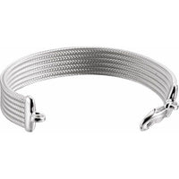 Sterling Silver Foxtail Mesh 7" Bracelet 2