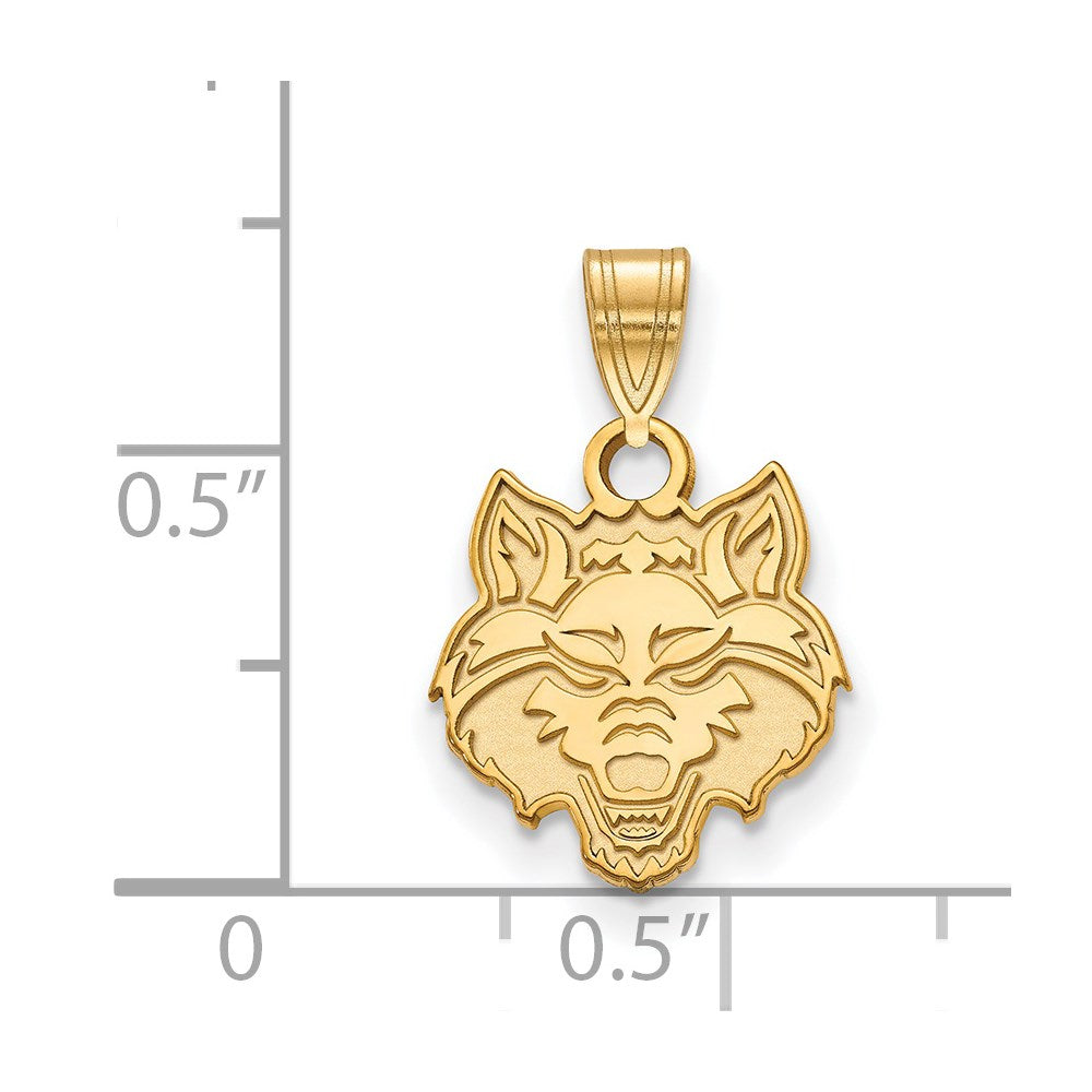 14k Gold  Arkansas State University Small Pendant
