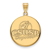 14k Gold  California State University San Bernardino Large Pendant