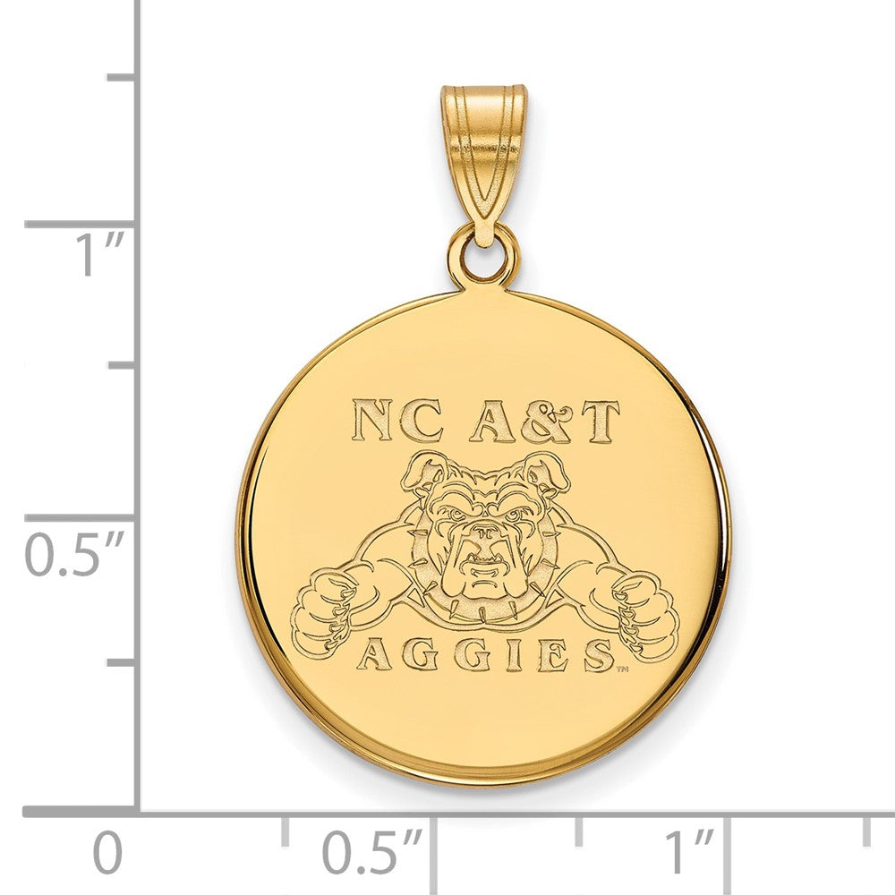 14ky  North Carolina A&T Large Disc Pendant