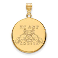 14ky  North Carolina A&T Large Disc Pendant