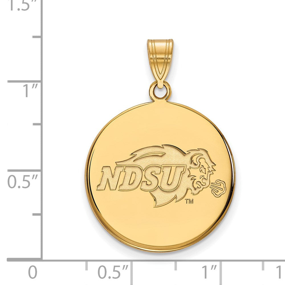 14ky  North Dakota State Large Disc Pendant